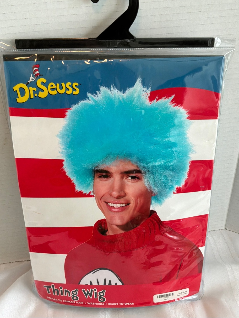 Dr. Seuss Bright Turquoise Thing Wig - Kids Costume Accessory